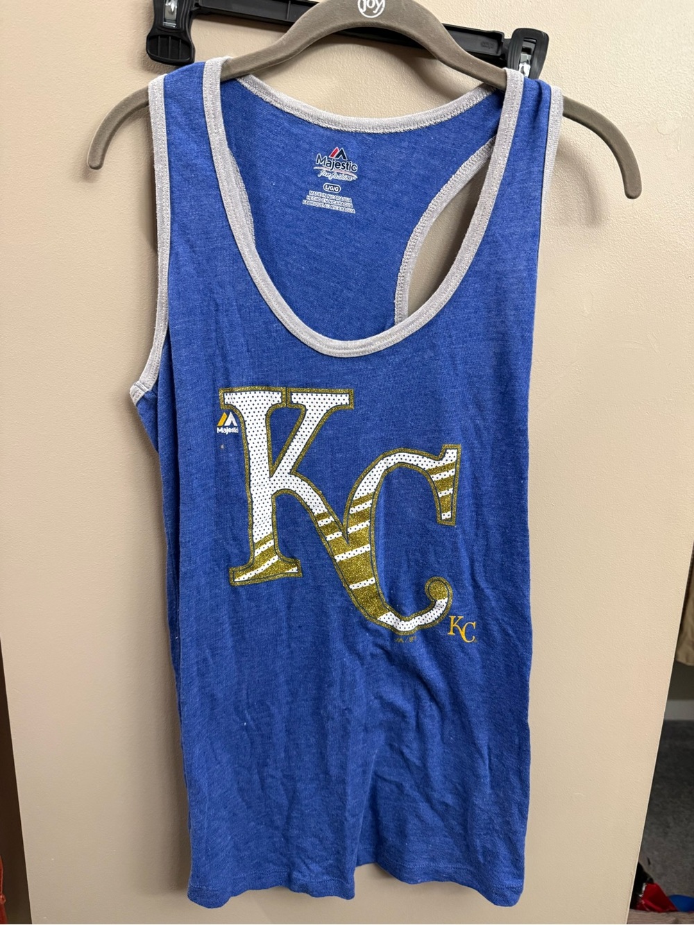 Majestic Royal Blue and Gold KC Racerback Tank
